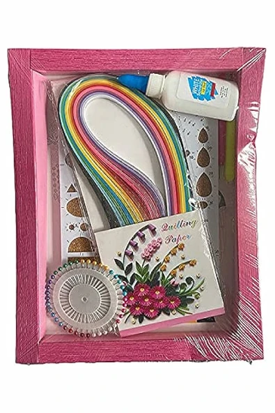 Quilling Seti 1 Paket Quilling Şablonu 10mm 50cm Quilling Kağıdı Cımbız Tutkal Yapıştırıcı Kağıt Kıvırma Kalemi İğne - Resim 6