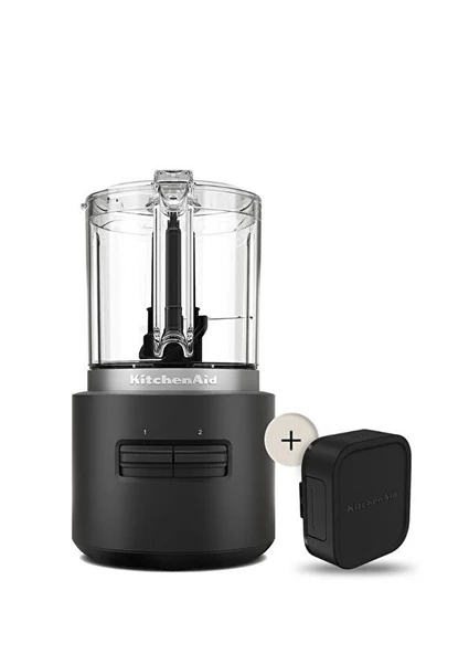 Kitchenaid Go Siyah Kablosuz Serisi Bataryalı Mini Mutfak Robotu - Resim 2