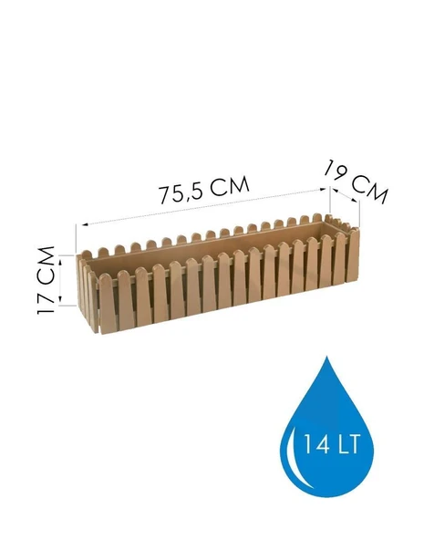 Omnipazar SO-İB03 Gold Askılı Balkon Saksı Takım 14 lt No 3 - 6