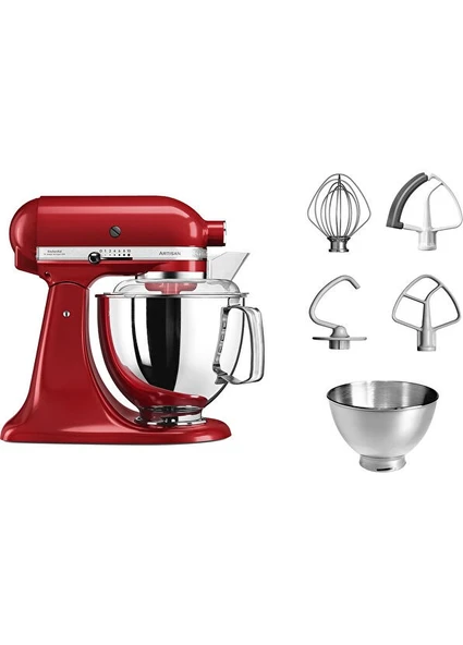 Kitchenaid 5KSM175PS Artisan Empire Red 4,8 L Stand Mikser - Resim 3