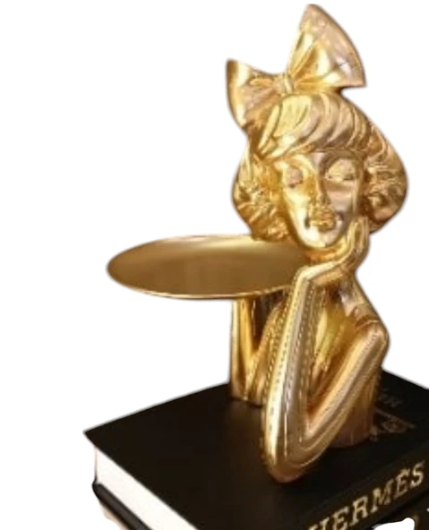 20cm-30cm ebatlarında kırılmaz polyester Tepsili kız  biblosu - Resim 4