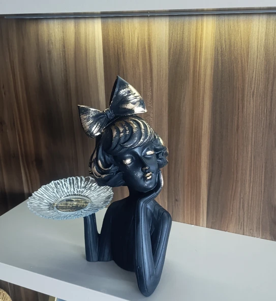 20cm-30cm ebatlarında kırılmaz polyester Tepsili kız  biblosu - Resim 5