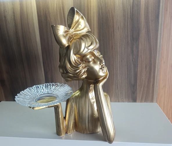 20cm-30cm ebatlarında kırılmaz polyester Tepsili kız  biblosu - Resim 8