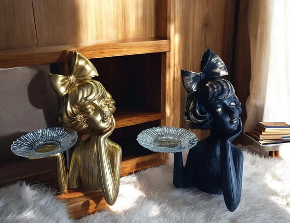 20cm-30cm ebatlarında kırılmaz polyester Tepsili kız  biblosu - Resim 6