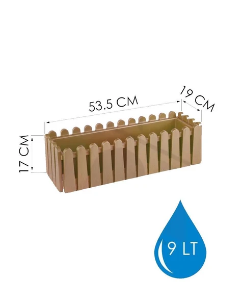 Omnipazar SO-İB02 Gold Askılı Balkon Saksı Takım 9 lt No 2 - 5