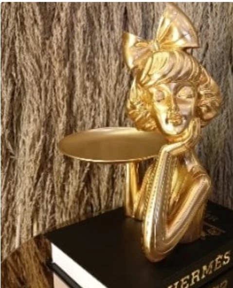 20cm-30cm ebatlarında kırılmaz polyester Tepsili kız  biblosu - Resim 7