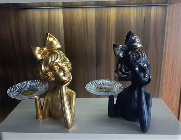 20cm-30cm ebatlarında kırılmaz polyester Tepsili kız  biblosu - Resim 6