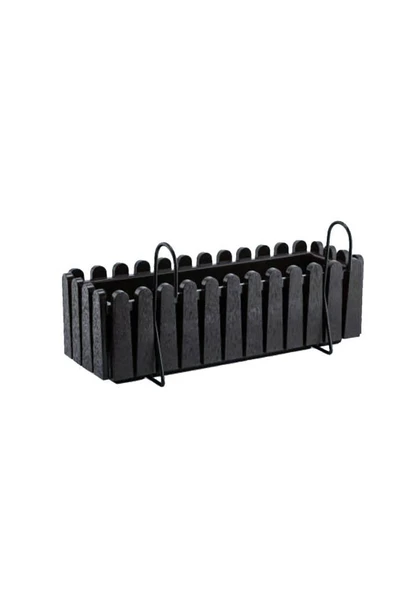 Omnipazar SO-İB02 Antrasit Askılı Balkon Saksı Takım 9 lt No 2 - 2