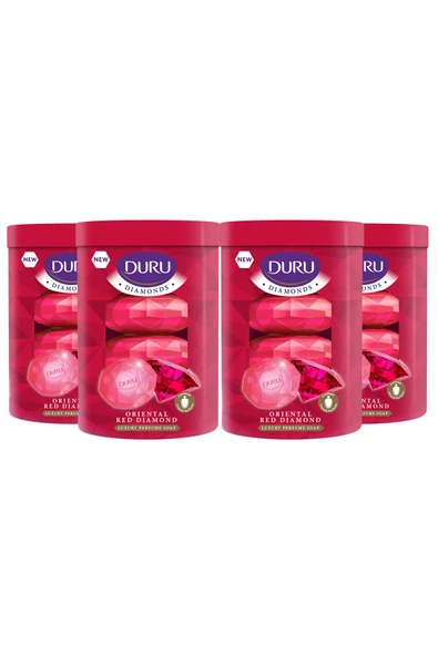 Duru Diamonds Serisi Oriental Red Diamond 16 Adet Güzellik Sabunu 4x360 gr