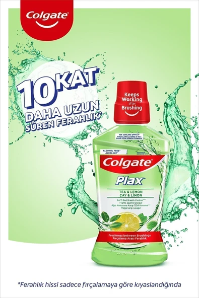 Colgate Plax Çay ve Limon Plağa Karşı Alkolsüz Ağız Bakım Suyu 500 ml - 3