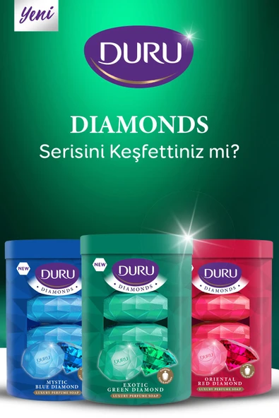 Duru Diamonds Serisi Exotic Green Diamond 16 Adet Güzellik Sabunu 4x360 gr - 4