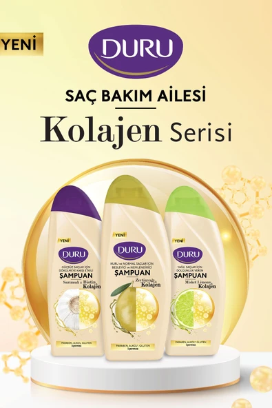 Duru Sarımsak&Biotin&Kolajen Dökülmeye Karşı Etkili Şampuan 3x500 ml - 5