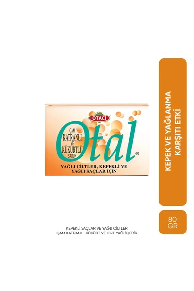 Otacı Otal Çam Katranlı Ve Kükürtlü Sabun 80 gr Yağlı Kepekli Saç  Şampuan