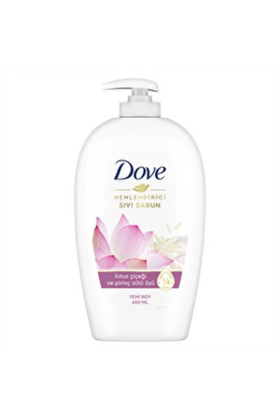 Dove (3 ADET ) Dove Nemlendirici Sıvı Sabun Lotus Çiçeği ve Pirinç Sütü Özü 450 ml