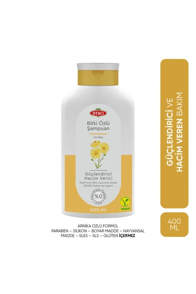 Otacı 10 Bitki Özlü Arnika Güçlendirici, Hacim Verici Şampuan 400 ml