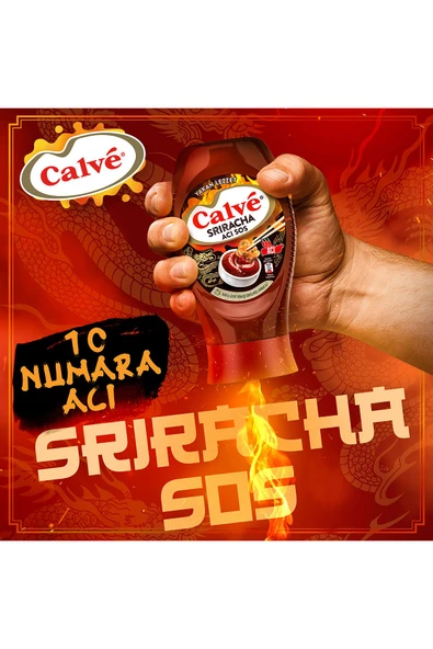 Calve Sriracha Acı Sos Yakan Lezzet Çok Acı 255 G X2 - 3