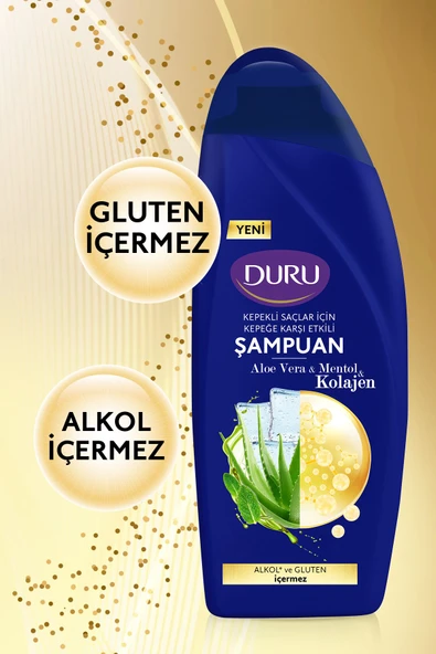 Duru Aloe Vera&mentol&kolajen Kepeğe Karşı Etkili Şampuan 3x500 ml - 2