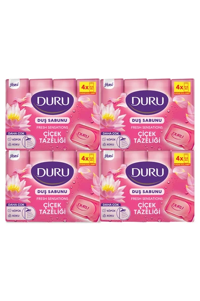 Duru Fresh Sensations Çiçek Tazeliği 16 Adet Duş Sabunu 4x600gr