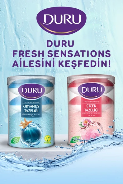 Duru Fresh Sensations Okyanus Tazeliği 16 Adet Güzellik Sabunu 4x400gr - 4