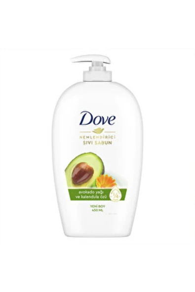Dove (3 ADET ) Dove Avokado Yağı ve Kalendula Özü Sıvı Sabun 450 ml - 1
