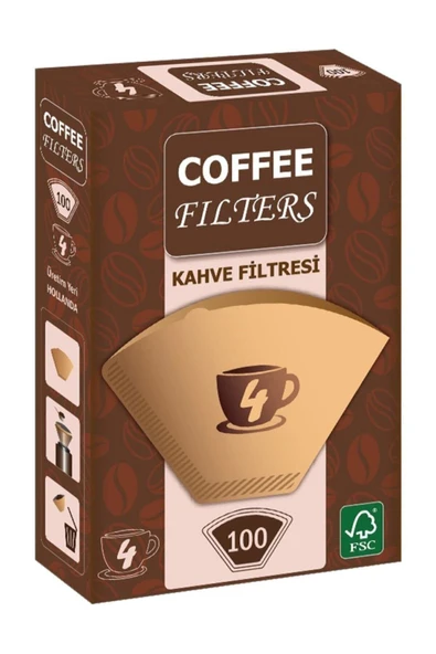 Coffee Filters Kahve Filtresi - No:4 - (100 ADET)