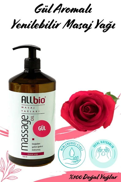 ALLBİO Masaj Yağı Gül 1 Lt - 2