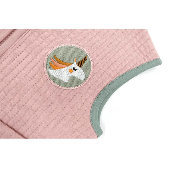 Kontrast Biyeli Kapitone Yelek-Somon - Resim 3