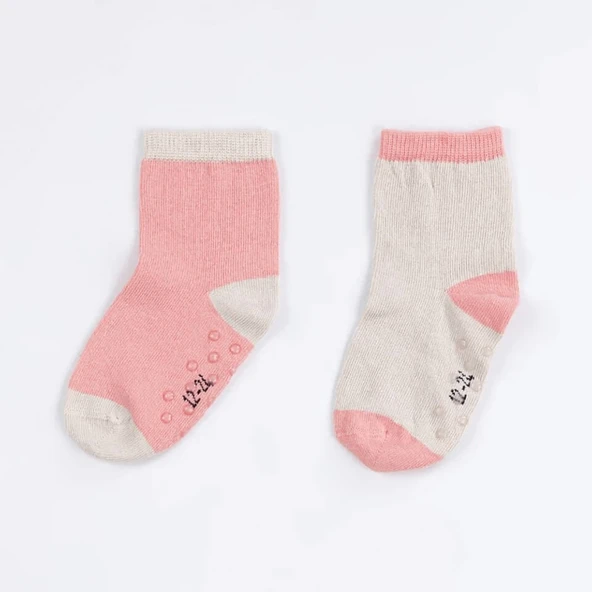 Organik Blush - Ekru 2'li Çorap ürün görseli 1