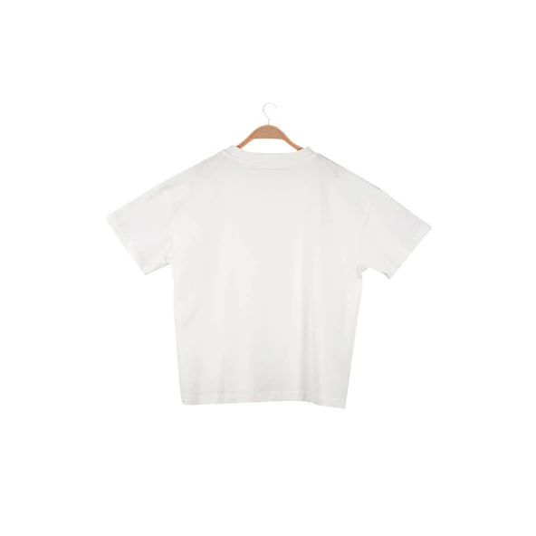 Kız Çocuk Oversıze T-Shirt-Ekru - 2