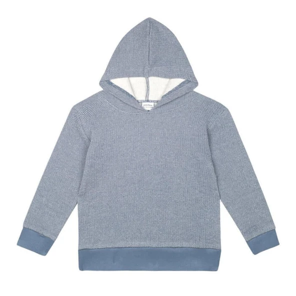 Mavi Dokulu Futter Kapişonlu Eşofman Takımı - Resim 4