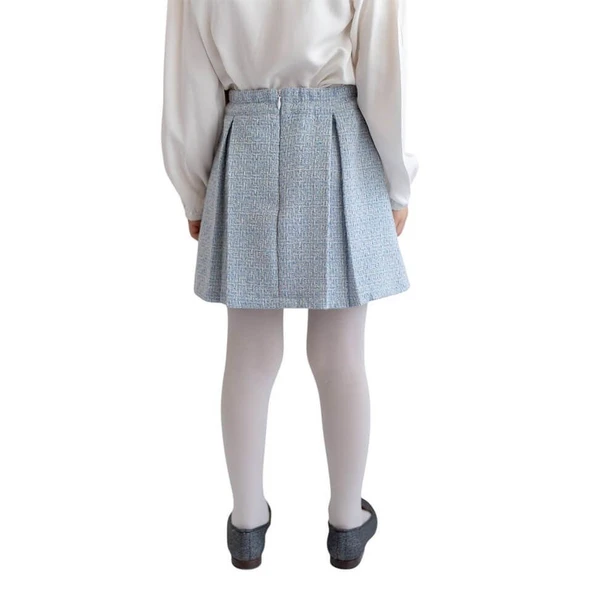 Kız Çocuk Pileli Tüvit Etek - 2