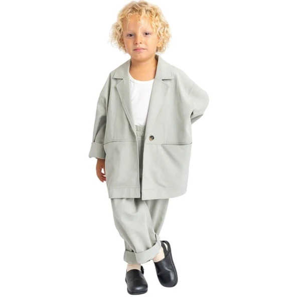 Ceketli Tencel Takım-Unisex ürün görseli 1