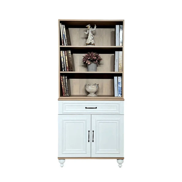 Sicilya Kapaklı Şifonyer ve Kitaplık Set - 1