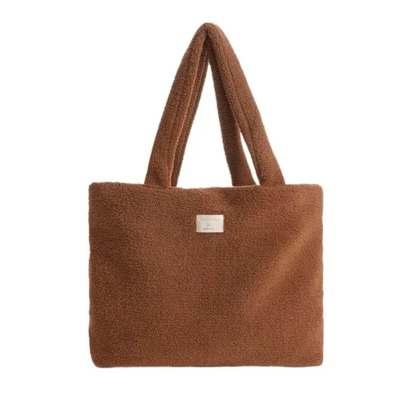Minimal Peluş Anne-Bebek Bakım Çantası