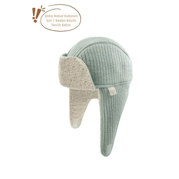 Kapitone Şapka Peluş Astarlı - Resim 2
