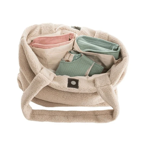 Minimal Peluş Anne-Bebek Bakım Çantası - Resim 3