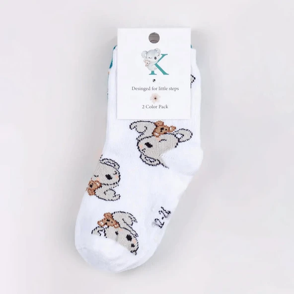 Organik Autumn - Koala 2'li Çorap - 2