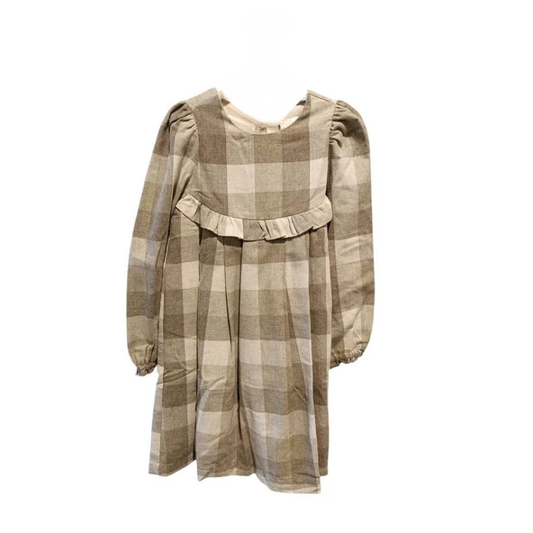 Hayal Elbise Haki Bej Kareli ürün görseli 1