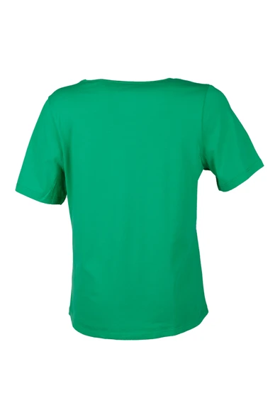 Vedi-bb Oversize V Yaka Kadın T-Shirt - Minimalist Stil - 11