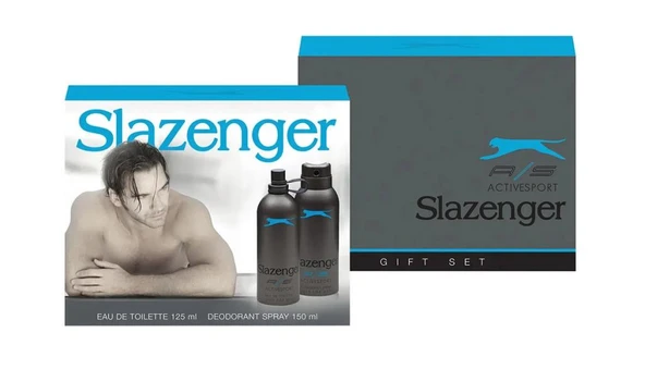 Slazenger Activesport Mavi Erkek Parfüm Edt 125 ml + Deodorant 150 ml Set