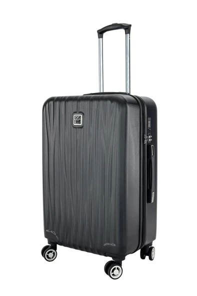 Orta Boy %100 Polikarbon Valiz Siyah 1815