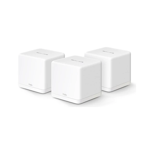 Mercusys Halo H60X(3-pack), AX1500Mbps, Dual-Band, Gigabit Portları, 100'e Kadar Cihaz Bağlanabilir, 550 m²'ye Kadar Kapsama, Akıllı Bağlantı, Mobil Uygulama ile Kolay Kurulum, Wi-Fi 6 Mesh Sistemi