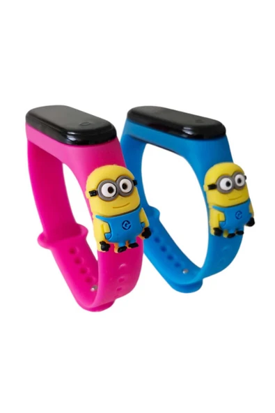 İNDİRİMDURAĞI Figürlü Dokunmatik Dijital Çocuk Saati 2 Lİ SET