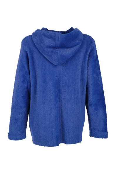 Vedi-bb Oversize Peluş Kapüşonlu Kadın Ceket - Rahat ve Şık - 9