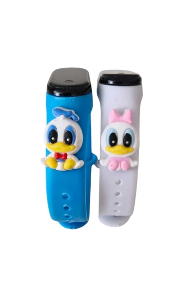 İNDİRİMDURAĞI Figürlü Dokunmatik Dijital Çocuk Saati 2 Lİ SET - 2