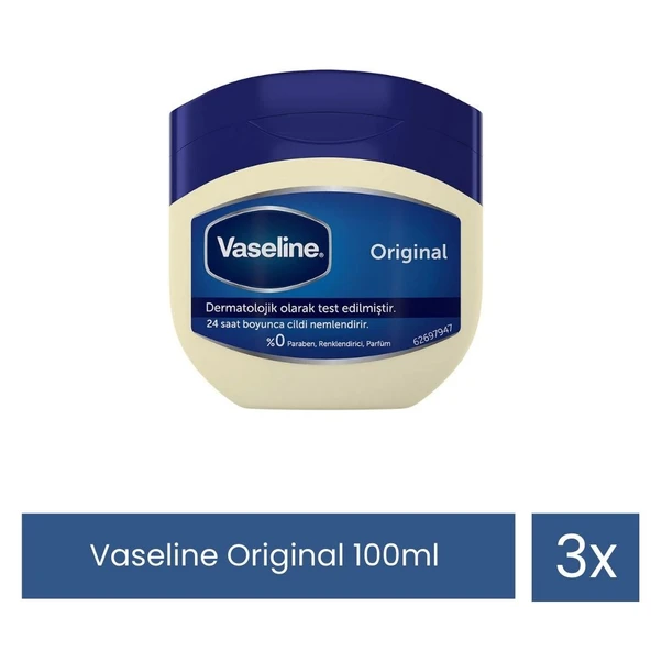 Vaseline Original Jel 100ml 3 Adet