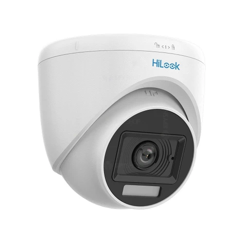 HILOOK THC-T129-LPS, 2Mpix, 2.8mm Lens, 20Mt Gece Görüsü, Color Vu, Dahili Mikrofon, Dome Kamera