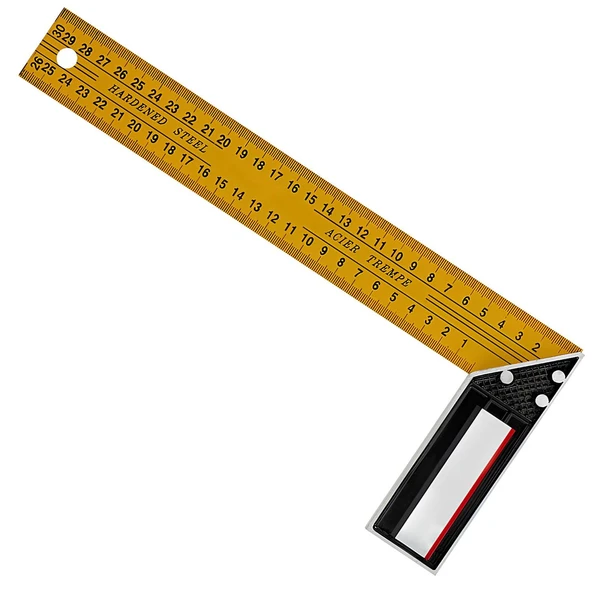 Alüminyum Marangoz L Gönye Sarı Gönye Cetvel Kaynak Kaynakçı Marangoz Gönyesi 300 mm - 4