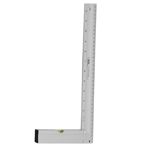 Su Terazili Alüminyum L Gönye Cetvel Kaynak Kaynakçı Marangoz Gönyesi 350 mm - 5