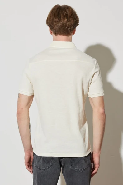 Wrangler Minimalist Polo Yaka Kısa Kol Erkek Tişört - Günlük Kullanım - 4